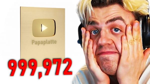 PAPAPLATTE KNACKT LIVE 1.000.000 ABONNENTEN!