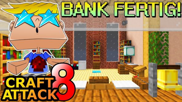 Die Bank wird FERTIG gebaut! Bald Eröffnung? - Minecraft Craft Attack 8 #158