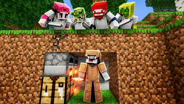 4 YouTuber vs Alphastein in Minecraft Helden