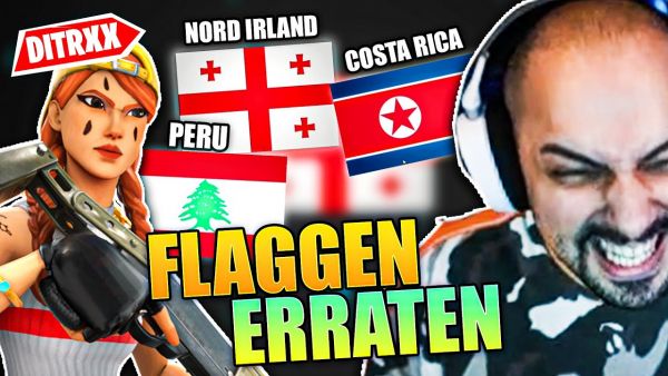 🤨 Haben die FORTNITE PROS in der SCHULE AUFGEPASST? | FLAGGEN ERRATEN gegen DITRXX