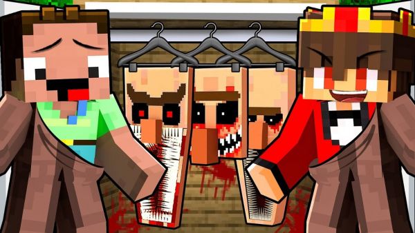 Semaki und Billy Benutzen GRUSELIGEN VILLAGER Skin um zu PRANKEN in Minecraft!
