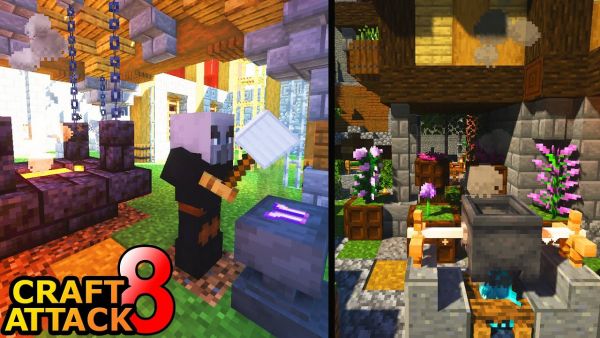 Pogwarts mit Croco & iOser! Neue Gebäude der Kollegen & mehr! - Minecraft Craft Attack 8 #163
