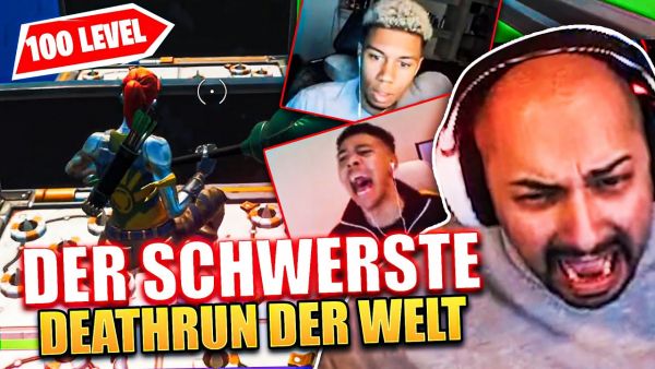❌ 100 LEVEL DEATHRUN CHALLENGE gegen *FUßBALL PROFIS* @SIDNEYEWEKA & @Niklas Wilson Highlights