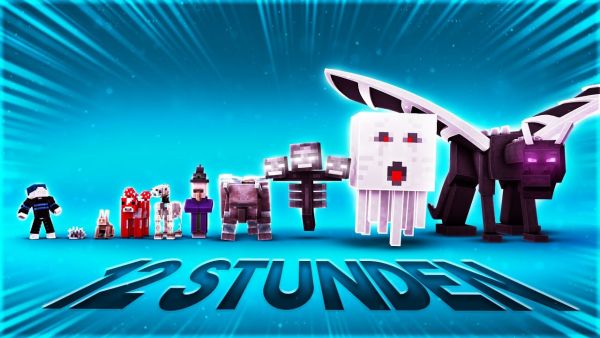 ALLE MINECRAFT MONSTER IN 12 STUNDEN TÖTEN (XXL GLÜCK?)