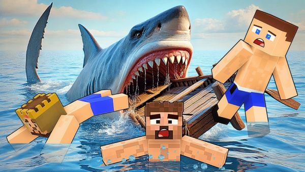 ZENGİN, FAKİR VE KEREM KOMİSER'E KÖPEK BALIĞI SALDIRDI! 😱 - Minecraft