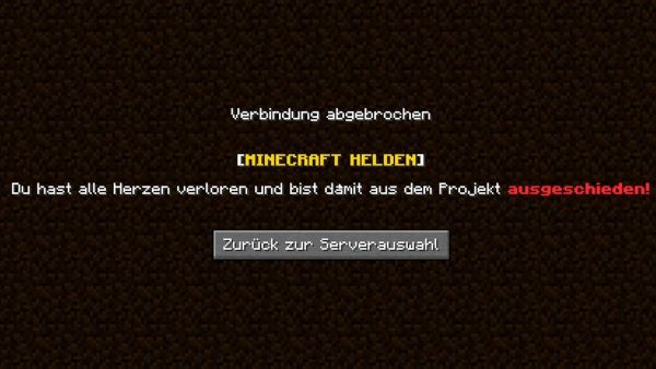 Als ERSTES aus MINECRAFT HELDEN AUSGESCHIEDEN