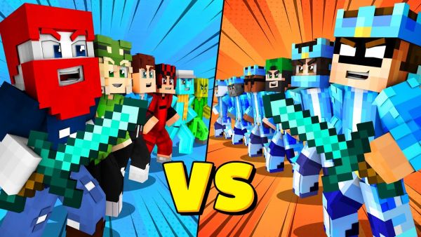 7 AMPEL KRIEGER gegen 7 EIS KRIEGER! - Minecraft Helden