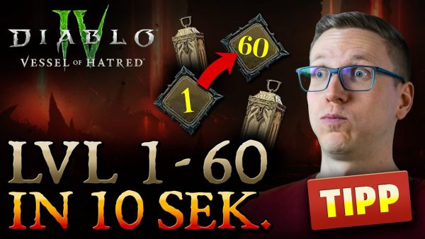 LVL 60 mit 2. Char in 10 SEKUNDEN? GENIALER TRICK!