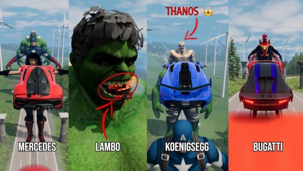 Super Cars Vs Avengers #6 😱 BeamNG.Drive | The Real Granny
