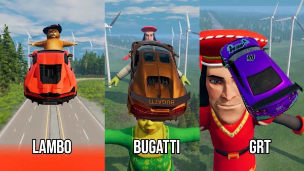 Cars VS Shrek Characters #7 😱 BeamNG.Drive | The Real Granny
