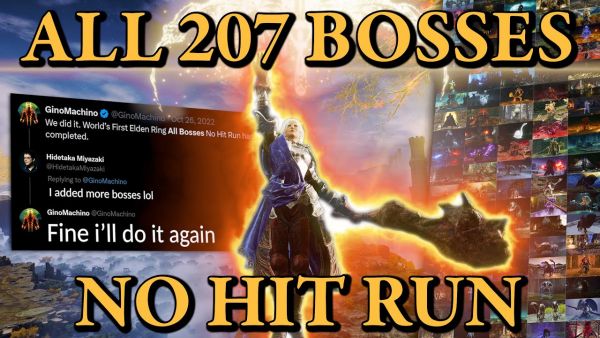 Elden Ring All 207 Bosses (+DLC) No Hit Run (World's First)