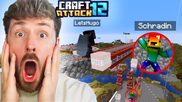 HUGO sprengt SCHRADINS GANZE BASE! CraftAttack 12 brennt!