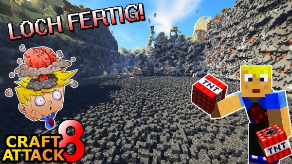 Das Loch ist fertig! 200x200 Blöcke abgetragen! - Minecraft Craft Attack 8 #175