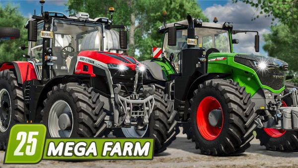 LS25 US: Die ersten Maschinen für den HOF & Erntestart | Mega Farm #1 | Farming Simulator 25