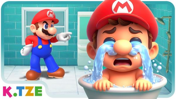 Baby Mario Hates Bathing 🛁😭 Super Mario Odyssey Story
