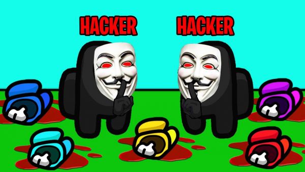Among us aber 2 Hacker haben Wallhack!
