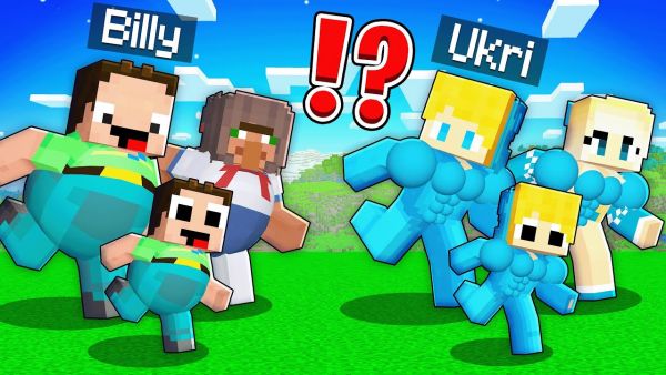 STARKE FAMILIE Ukri vs FETTE FAMILIE Billy in Minecraft!