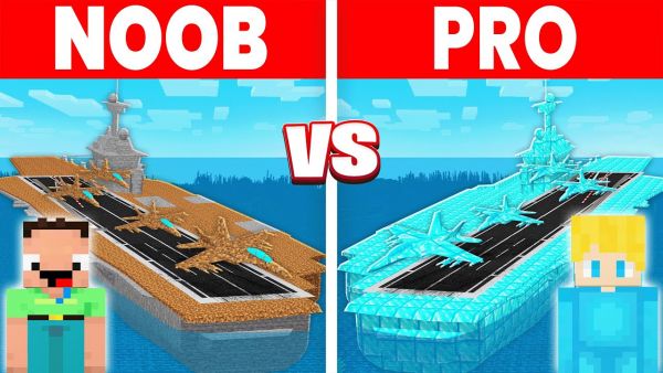 NOOB vs. PRO: FLUGZEUGTRÄGER Bau Challenge in Minecraft