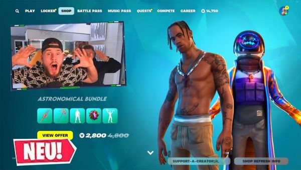 bald *NEUER* TRAVIS SCOTT SKIN in Fortnite