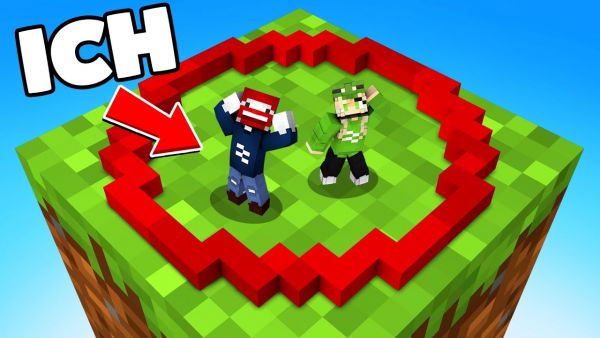 MINECRAFT in einem MINI ROTEN KREIS SPIELEN 😂 (Minecraft)