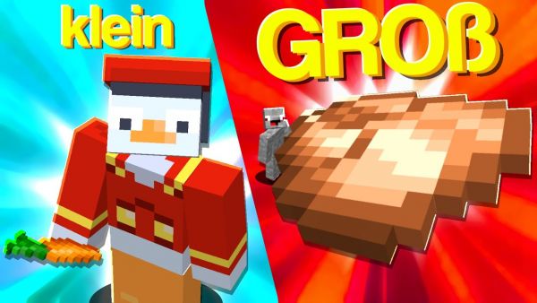 GROßES ESSEN VS KLEINES ESSEN in Minecraft !