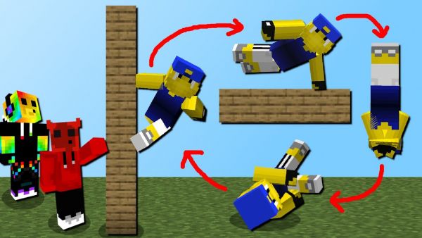 Parkour Mod! (Wand-Sprung, Rollen, Kopf-Sprung)