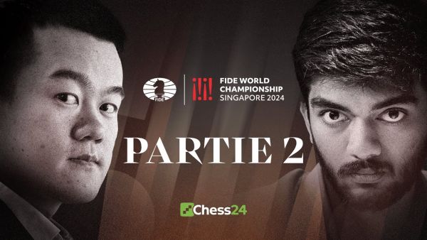 2. Partie der FIDE-WELTMEISTERSCHAFT | Ding Liren vs. Gukesh Dommaraju