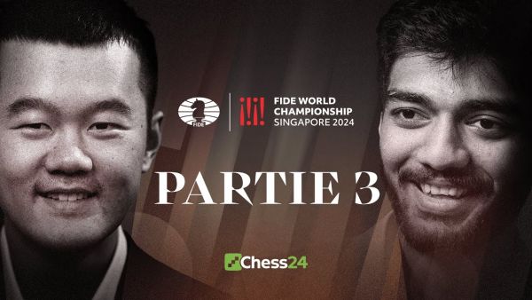 3. Partie der FIDE-WELTMEISTERSCHAFT | Ding Liren vs. Gukesh Dommaraju