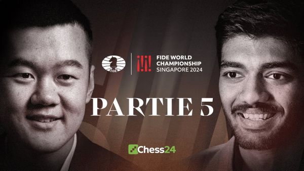 5. Partie der FIDE-WELTMEISTERSCHAFT | Ding Liren vs. Gukesh Dommaraju