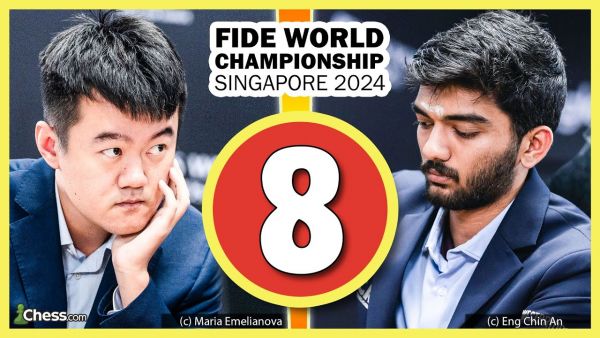 Schach-WM 2024 Partie 8 | Ding Liren vs. Gukesh D.