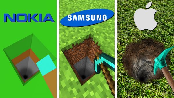iPhone vs. Samsung vs. Nokia IN MINECRAFT