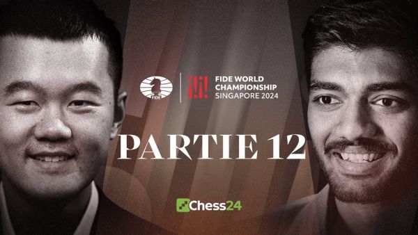 12. Partie der FIDE-WELTMEISTERSCHAFT | Ding Liren vs. Gukesh Dommaraju