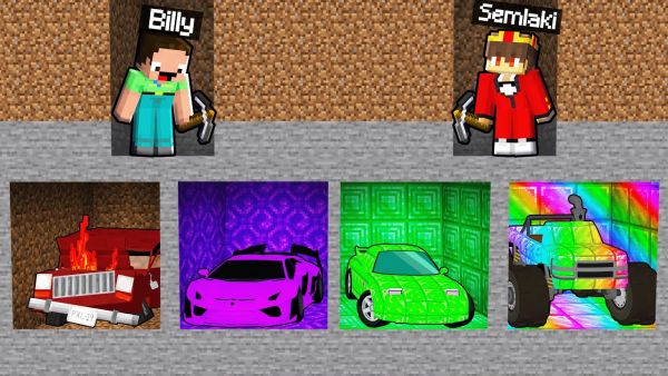 Semlaki vs Billy: Wer Grabt das Beste Auto Aus in Minecraft!