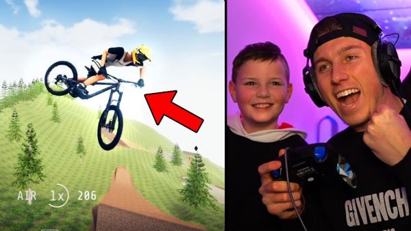 FAHRRAD SIMULATOR mit meinem PATENKIND spielen! 😂
