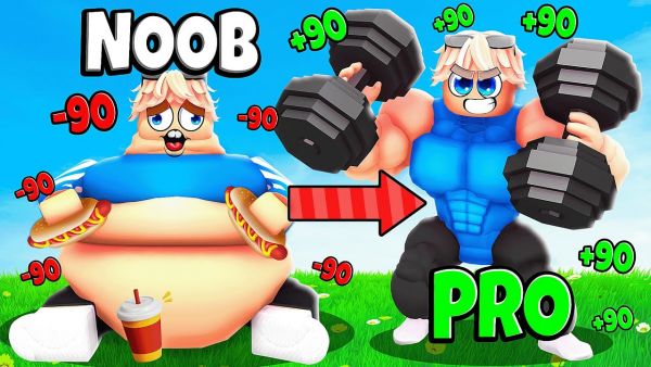 Ich WERDE vom FETTEN NOOB zum BODY BUILDER in ROBLOX!