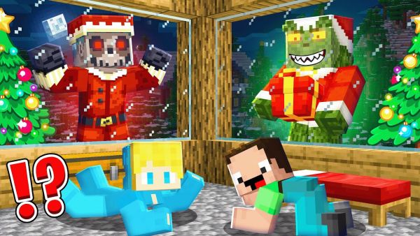 Ukri und Billy VERSTECKEN sich Nachts vor dem GRINCH in Minecraft!