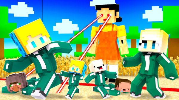 Ukri und Billy Familie in SQUID GAME Minecraft Challenge!