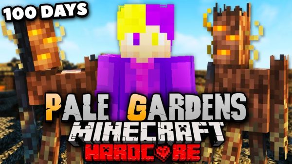 I Survived 100 Days in a Pale Garden ONLY World in Hardcore Minecraft!