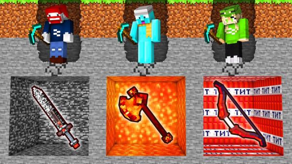 WER FINDET DIE BESTE WAFFE in MINECRAFT?