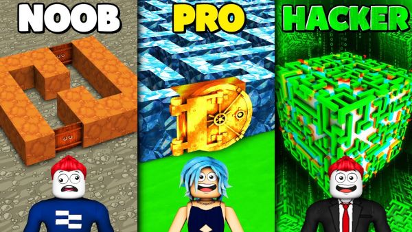 NOOB LABYRINTH vs PRO vs HACKER im LABYRINTH SIMULATOR!