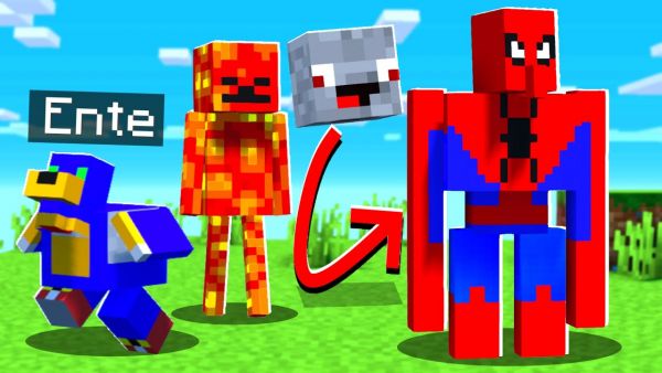 WIR VERWANDELN UNS JEDE MINUTE IN SUPER MOBS in Minecraft !