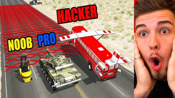 NOOB vs. PRO. HACKER?! (BeamNG Drive)