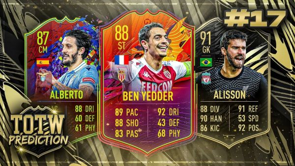 FIFA 21: TOTW 17 PREDICTIONS! IF BEN YEDDER, ALBERTO & ALISSON 🔥
