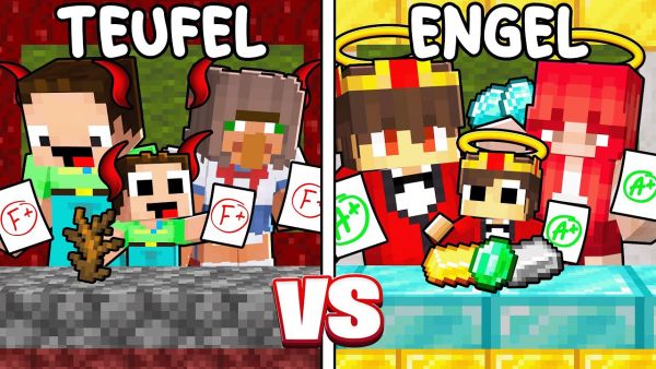 Semlaki und Billy: TEUFEL vs ENGEL Schule Challenge in Minecraft!