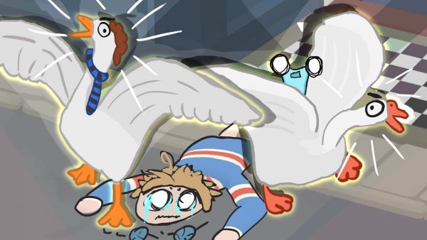 Wir sind Gänse und traumatisieren Kinder