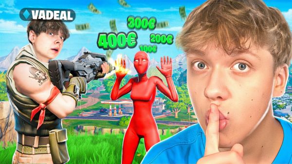 FORTNITE, ABER PRO KILL = 100€ FÜR VADEAL! 🤑