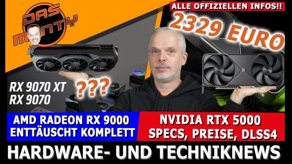 Nvidia RTX 5000 8x schneller + 2329 EURO | AMD RX 9000 enttäuscht | ALLE INFOS zu CES Keynotes
