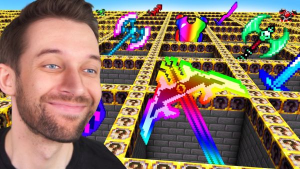 GRABE LÖCHER FÜR OP AXT! Minecraft Lucky Schatz