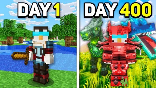 I Survived 400 Days in CRAZY CRAFT in Minecraft Hardcore!