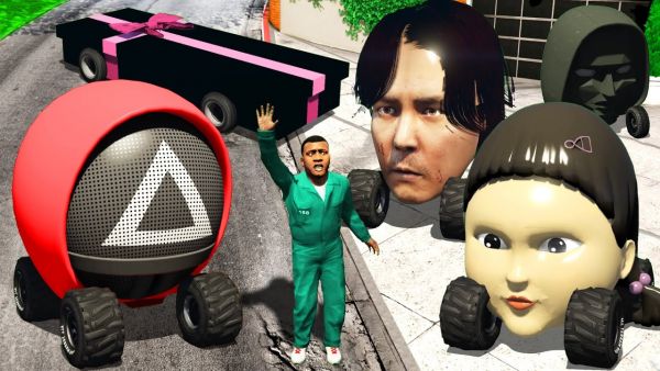 ICH klaue ALLE SQUID GAME AUTOS in GTA 5!⭕🔺🟥